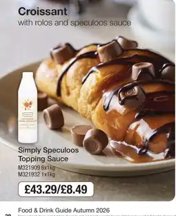 Booker Wholesale Simply Speculoos Topping Sauce offer