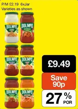 Booker Wholesale Dolmio pasta sauces offer