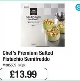 Booker Wholesale Chef's Premium Salted Pistachio Semifreddo offer