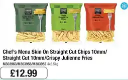 Booker Wholesale Chef's Menu Skin On Straight Cut Chips offer