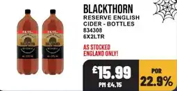 Bestway Blackthorn reserve english cider - bottles offer