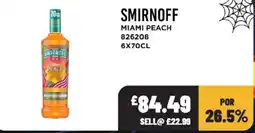 Bestway Smirnoff miami peach offer