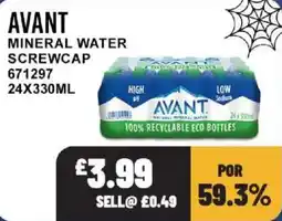 Bestway Avant mineral water screwcap offer