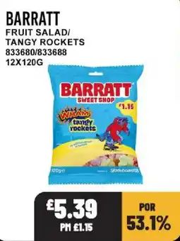 Bestway Barratt fruit salad tangy rockets offer