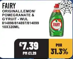 Bestway Fairy dishwashing liquid offer