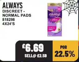 Bestway Always discreet normal pads offer