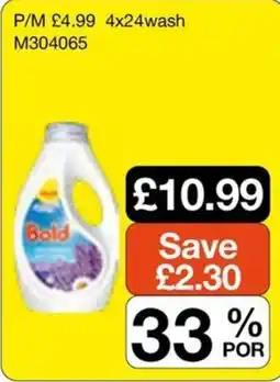 Booker Wholesale Bold laundry liquid offer