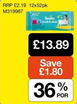 Booker Wholesale Bambino wipes & cream offer