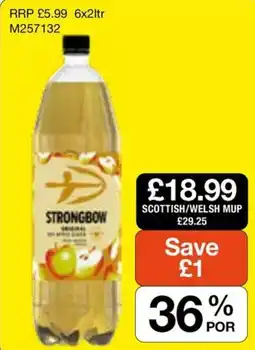 Booker Wholesale Strongbow original dry apple cider offer