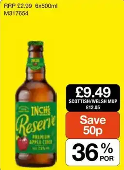 Booker Wholesale Inch's Reserve Premium Apple Cider offer