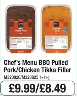 Booker Wholesale Chef's Menu BBQ Pulled Pork/Chicken Tikka Filler offer
