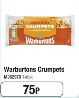 Booker Wholesale Warburtons crumpets offer