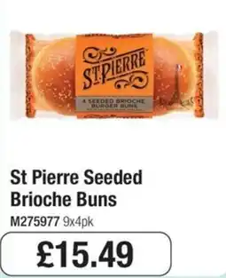 Booker Wholesale St Pierre seeded brioche buns offer