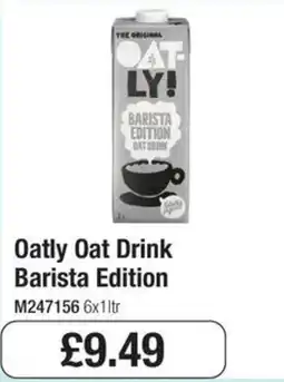 Booker Wholesale Oatly oat drink barista edition offer