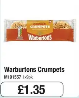 Booker Wholesale Warburtons crumpets offer