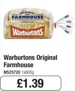Booker Wholesale Warburtons Original Farmhouse offer