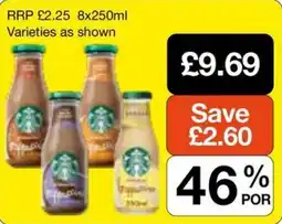 Booker Wholesale Starbucks bottled drinks offer
