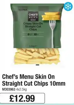 Booker Wholesale Chef's Menu Skin On Straight Cut Chips offer