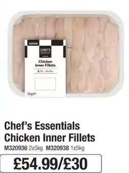 Booker Wholesale Chef's Essentials Chicken Inner Fillets offer