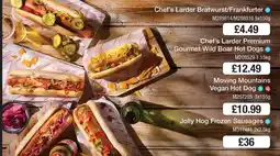 Booker Wholesale Chef's Larder Bratwurst/frankfurter offer
