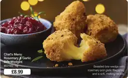 Booker Wholesale Chef's Menu Rosemary & Garlic Brie Wedges offer