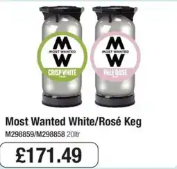 Booker Wholesale Most Wanted White/Rosé Keg offer