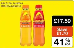 Booker Wholesale Lucozade energy offer