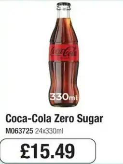 Booker Wholesale Coca-Cola zero sugar offer