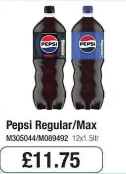 Booker Wholesale Pepsi Regular/Max offer