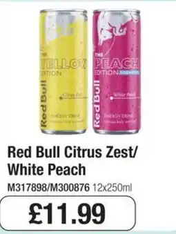 Booker Wholesale Red Bull Citrus Zest/White Peach offer