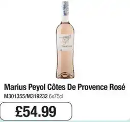Booker Wholesale Marius Peyol cotes de provence rose offer