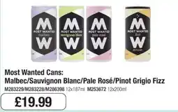 Booker Wholesale Most Wanted Cans offer