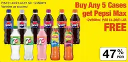 Booker Wholesale Buy Any 5 Cases Get Pepsi Max Free offer