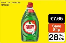 Booker Wholesale Fairy dishwashing liquid offer