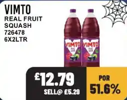 Bestway Vimto real fruit squash offer