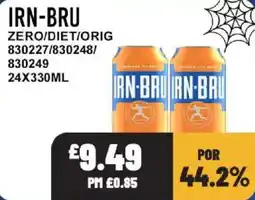 Bestway Irn-bru zero/diet/orig offer