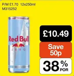 Booker Wholesale Red Bull zero offer
