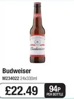 Booker Wholesale Budweiser offer