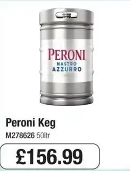 Booker Wholesale Peroni Keg offer