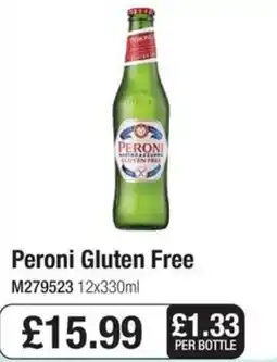 Booker Wholesale Peroni gluten free offer