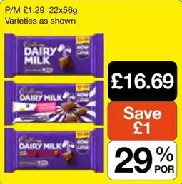 Booker Wholesale Cadbury dairy milk offer