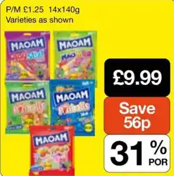 Booker Wholesale Maoam assorted offer