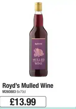 Booker Wholesale Royd's Mulled Wine offer