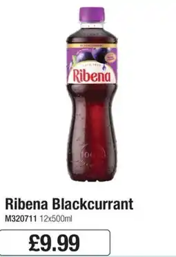 Booker Wholesale Ribena blackcurrant offer