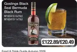 Booker Wholesale Goslings black seal bermuda black rum offer