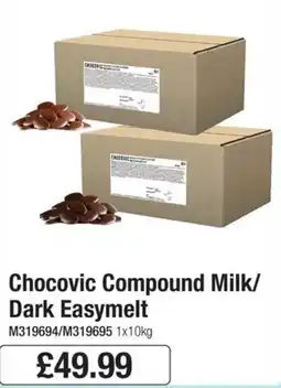 Booker Wholesale Chocovic compound milk/dark easymelt offer