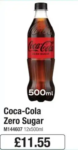 Booker Wholesale Coca-Cola Zero Sugar offer