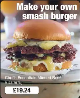 Booker Wholesale Chef's Essentials Minced Beef offer