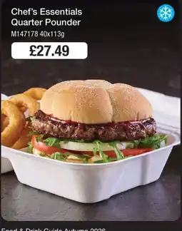 Booker Wholesale Chef's Essentials quarter pounder offer