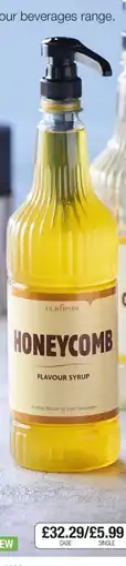 Booker Wholesale Lichfields honeycomb flavour syrup offer